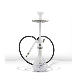 K0SSER WOODEN HOOKAH White&Silver