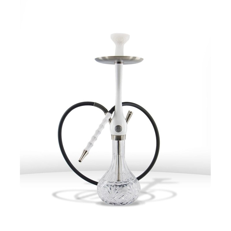 K0SSER WOODEN HOOKAH White&Silver