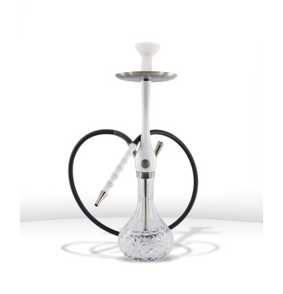 K0SSER WOODEN HOOKAH White&Silver