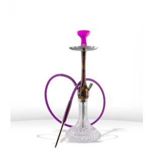 KOSSER WOODEN HOOKAH BROWN&VIOLET