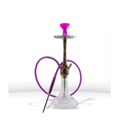 KOSSER WOODEN HOOKAH BROWN&VIOLET