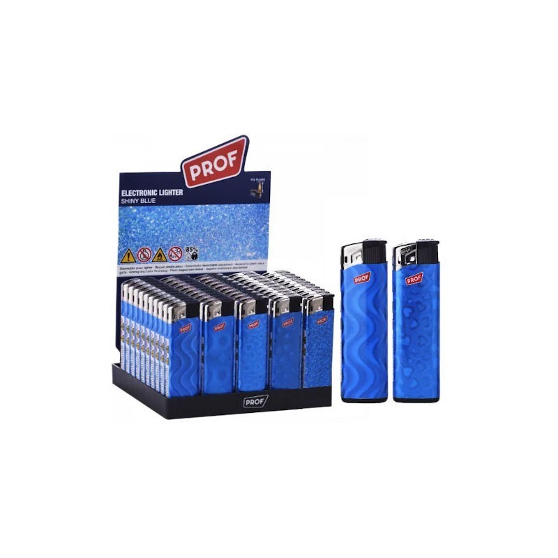 BRIQUET PROF À GAZ BLEU BRILLANT 50PCS