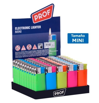 BRIQUET  PROF MINI ELECTRÓNICO BICOLOR SURTIDO 50PCS