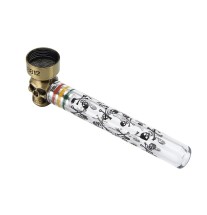 Pipes Champ High Verre Crâne avec tête en métal  9,5 cm Affichage 15PC